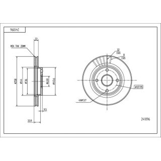 Stabdžių diskas HART 241 096