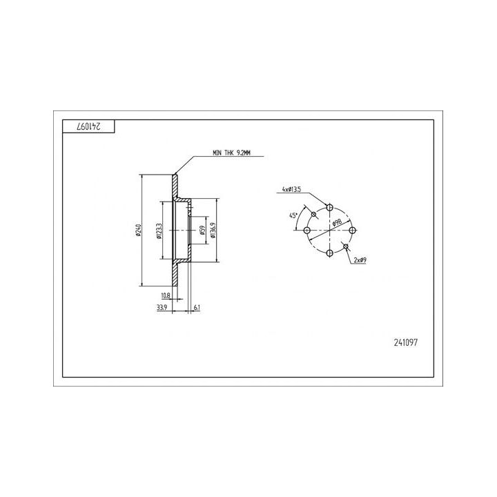 Stabdžių diskas HART 241 097