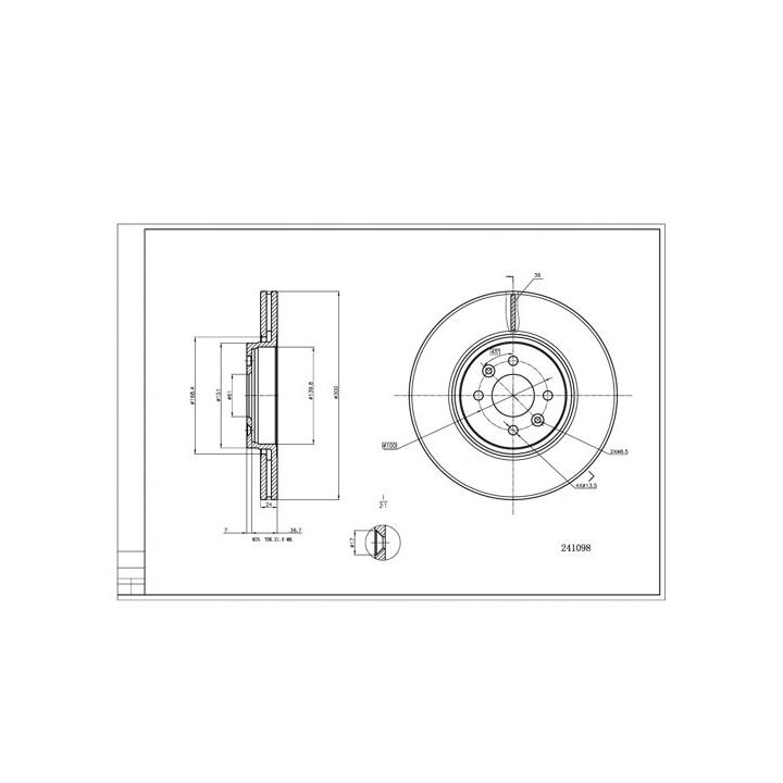 Stabdžių diskas HART 241 098