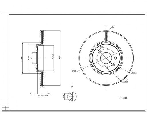 Stabdžių diskas HART 241 098