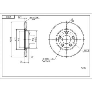 Stabdžių diskas HART 241 106