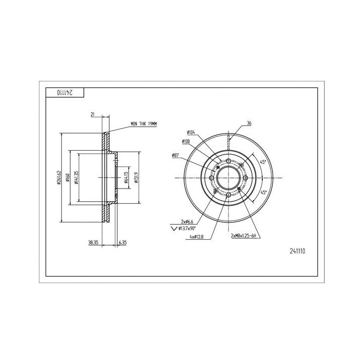Stabdžių diskas HART 241 110