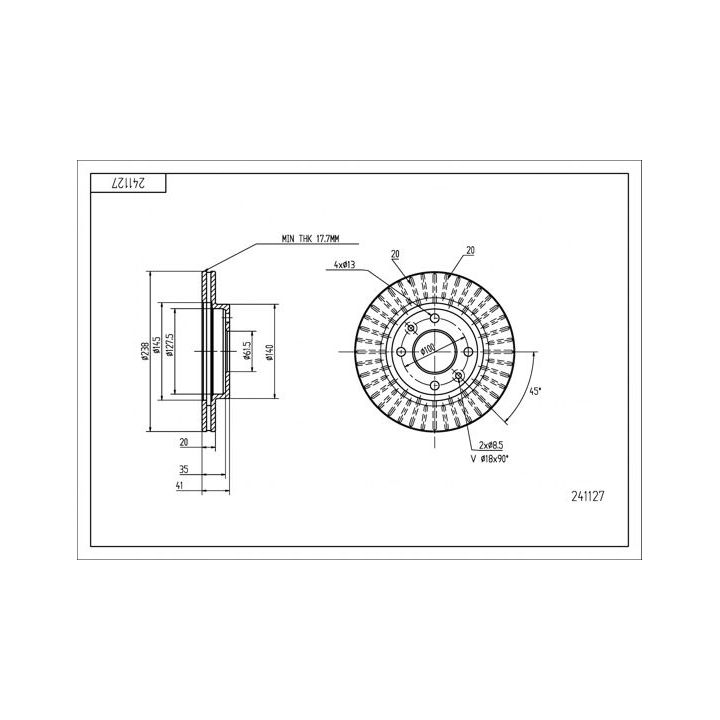 Stabdžių diskas HART 241 127
