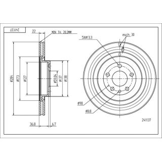 Stabdžių diskas HART 241 137