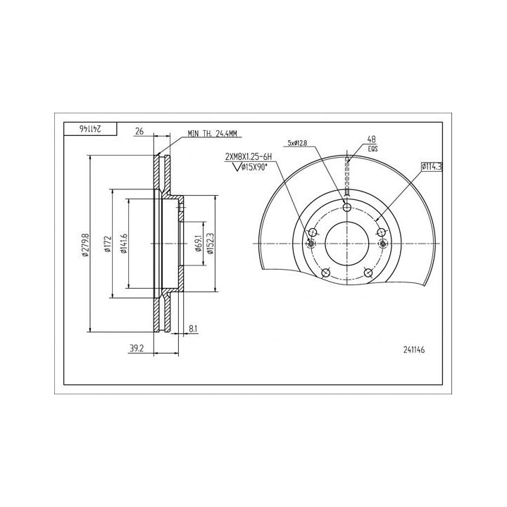 Stabdžių diskas HART 241 146