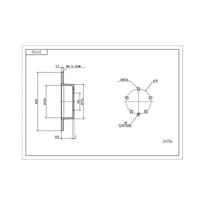 Stabdžių diskas HART 241 156