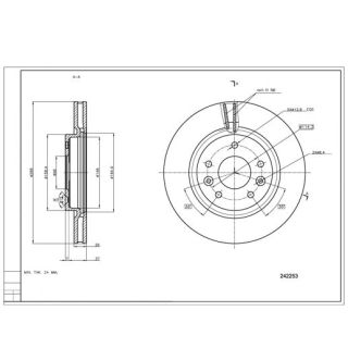 Stabdžių diskas HART 242 253