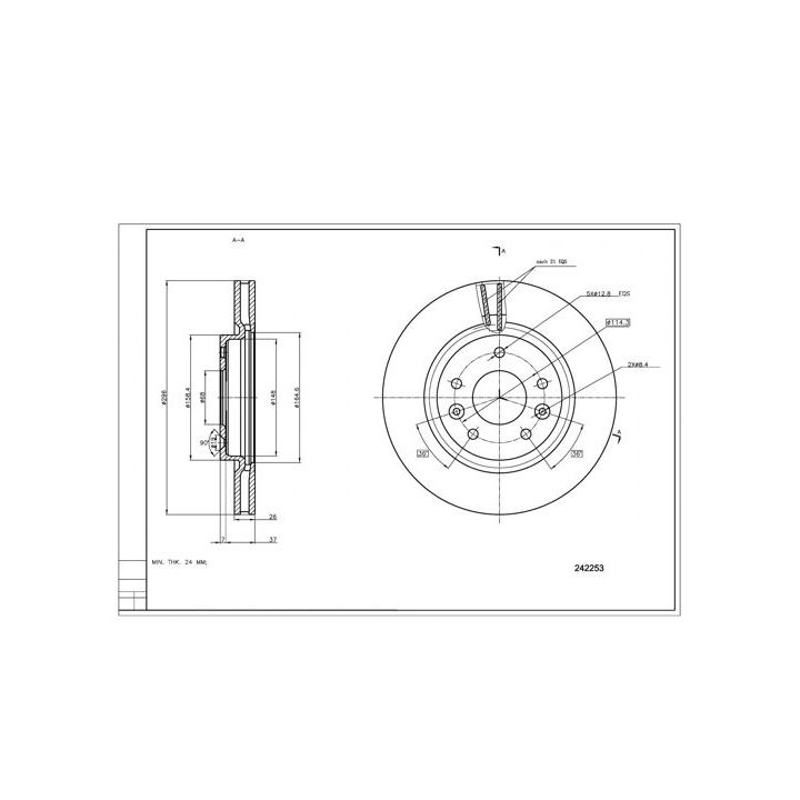 Stabdžių diskas HART 242 253