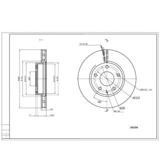 Stabdžių diskas HART 242 254