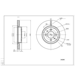 Stabdžių diskas HART 242 256