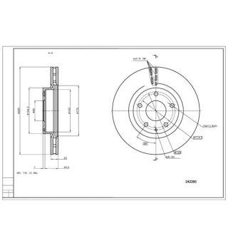 Stabdžių diskas HART 242 260