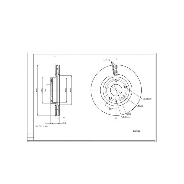 Stabdžių diskas HART 242 260