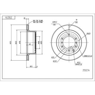Stabdžių diskas HART 250 234