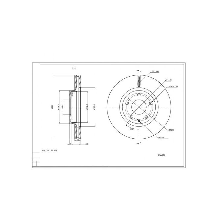 Stabdžių diskas HART 250 378