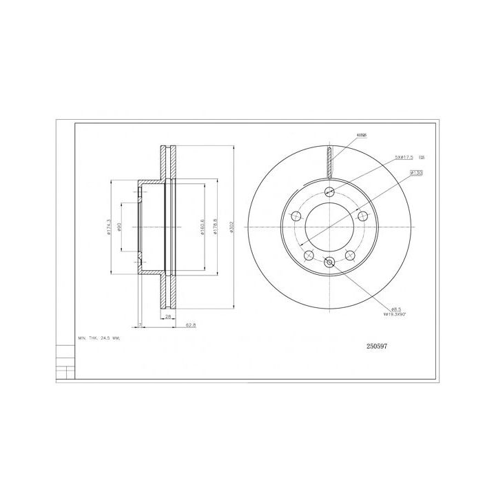 Stabdžių diskas HART 250 597