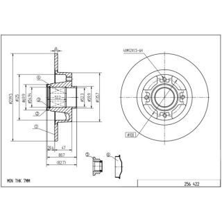 Stabdžių diskas HART 256 422