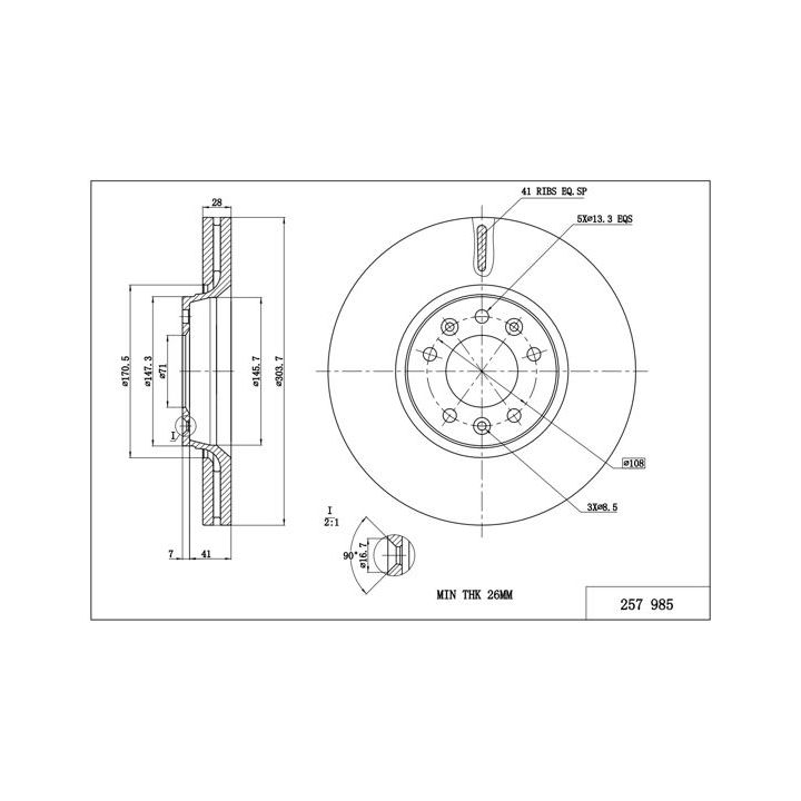 Stabdžių diskas HART 257 985
