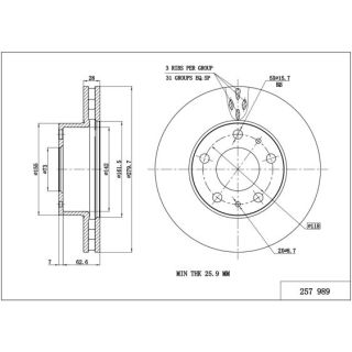 Stabdžių diskas HART 257 989