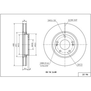 Stabdžių diskas HART 257 990