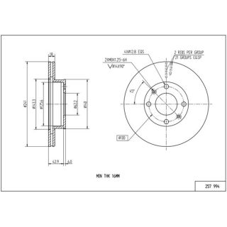 Stabdžių diskas HART 257 994
