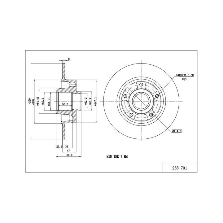 Stabdžių diskas HART 258 701