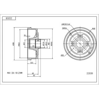 Stabdžių būgnas HART 222 038