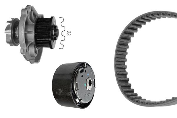 Vandens siurblio ir paskirstymo diržo komplektas BOSCH 1 987 948 883