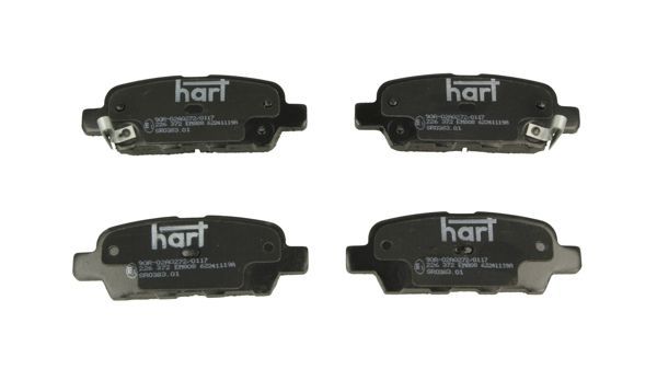 Stabdžių trinkelių rinkinys, diskinis stabdys HART 226 372