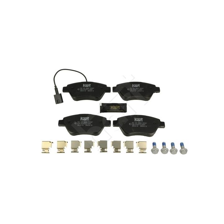 Stabdžių trinkelių rinkinys, diskinis stabdys HART 256 228