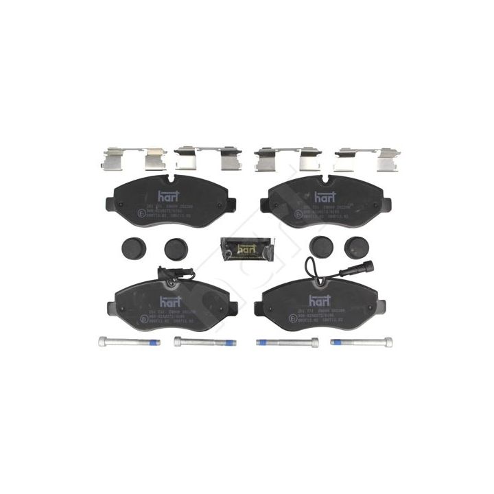 Stabdžių trinkelių rinkinys, diskinis stabdys HART 261 731