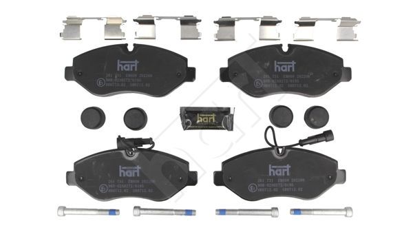 Stabdžių trinkelių rinkinys, diskinis stabdys HART 261 731