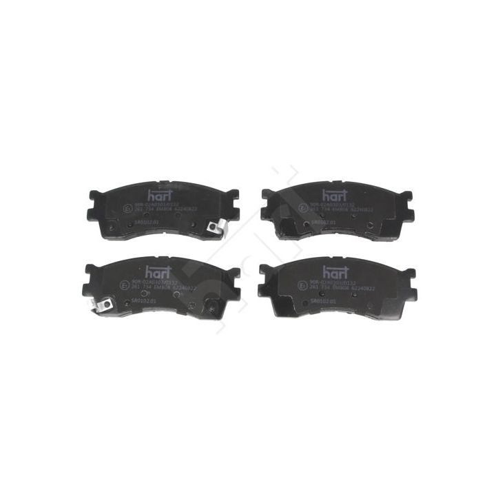 Stabdžių trinkelių rinkinys, diskinis stabdys HART 261 734