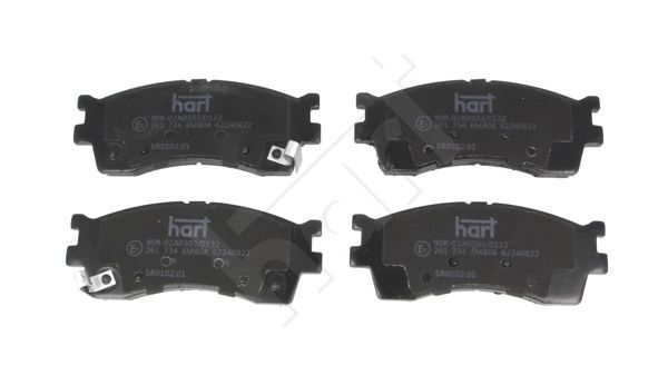 Stabdžių trinkelių rinkinys, diskinis stabdys HART 261 734