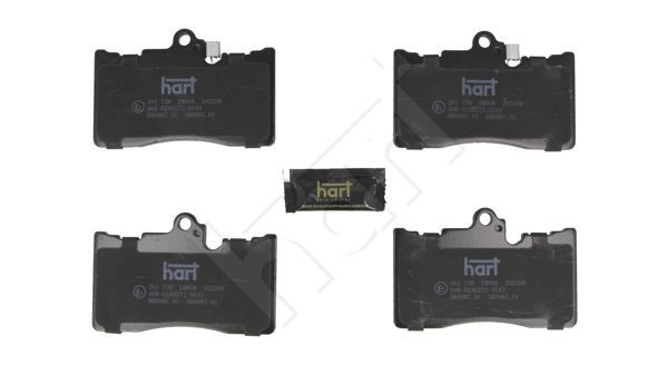 Stabdžių trinkelių rinkinys, diskinis stabdys HART 261 738