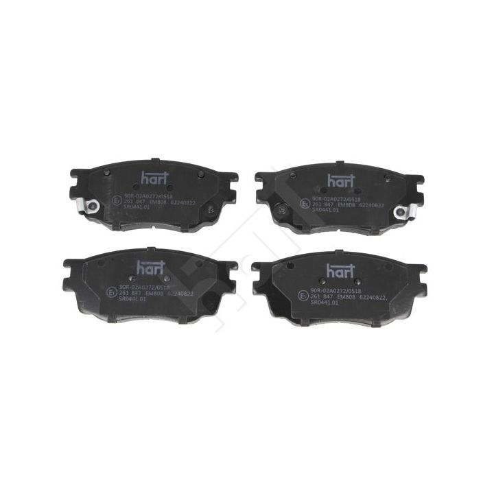 Stabdžių trinkelių rinkinys, diskinis stabdys HART 261 847