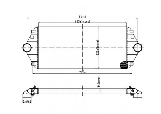 Tarpinis suslėgto oro aušintuvas, kompresorius HART 603 898