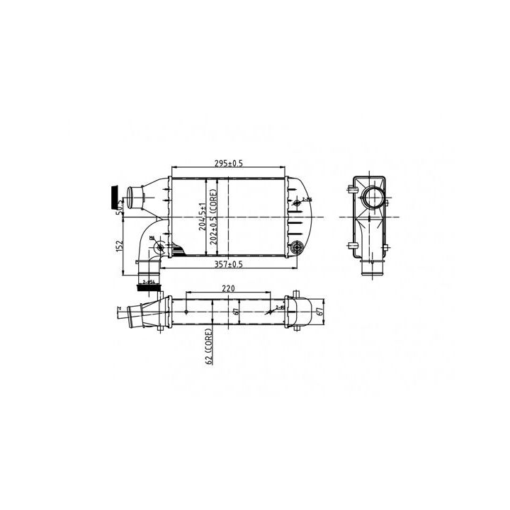 Tarpinis suslėgto oro aušintuvas, kompresorius HART 604 102