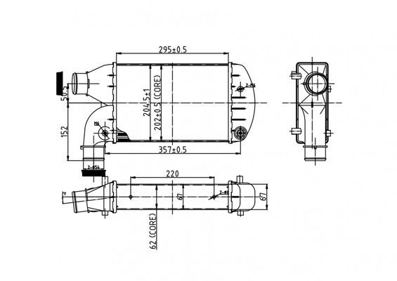 Tarpinis suslėgto oro aušintuvas, kompresorius HART 604 102
