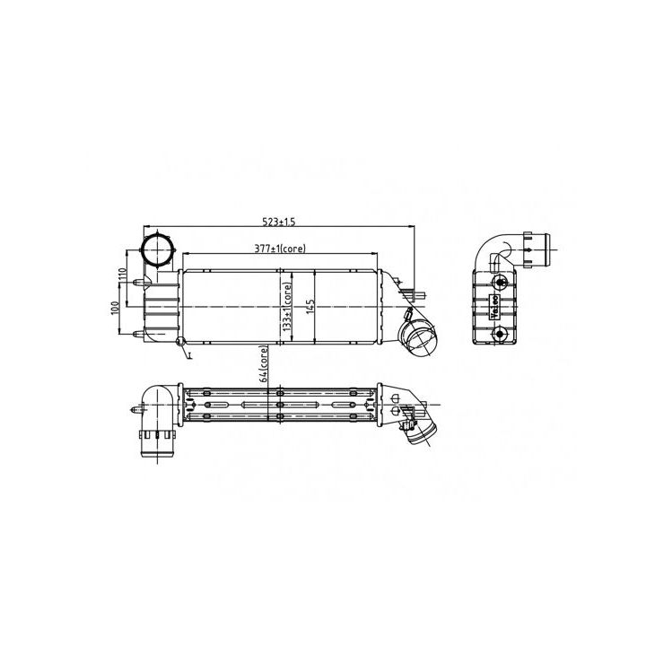 Tarpinis suslėgto oro aušintuvas, kompresorius HART 605 664