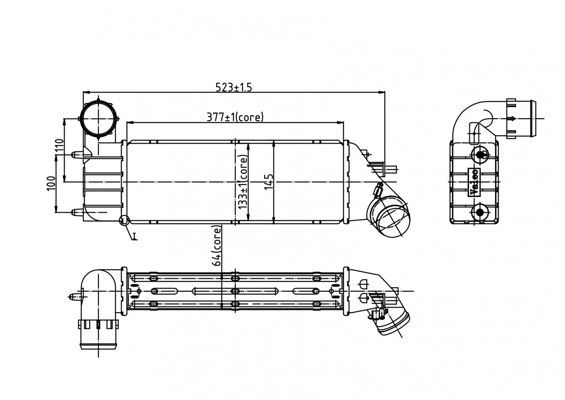 Tarpinis suslėgto oro aušintuvas, kompresorius HART 605 664