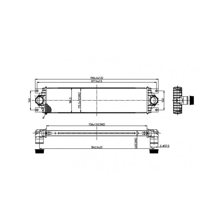 Tarpinis suslėgto oro aušintuvas, kompresorius HART 606 480
