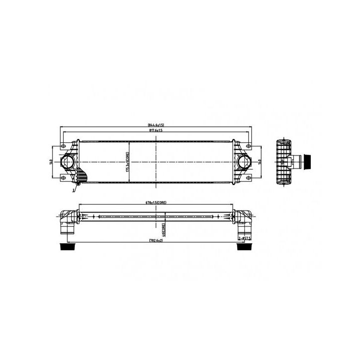 Tarpinis suslėgto oro aušintuvas, kompresorius HART 606 481