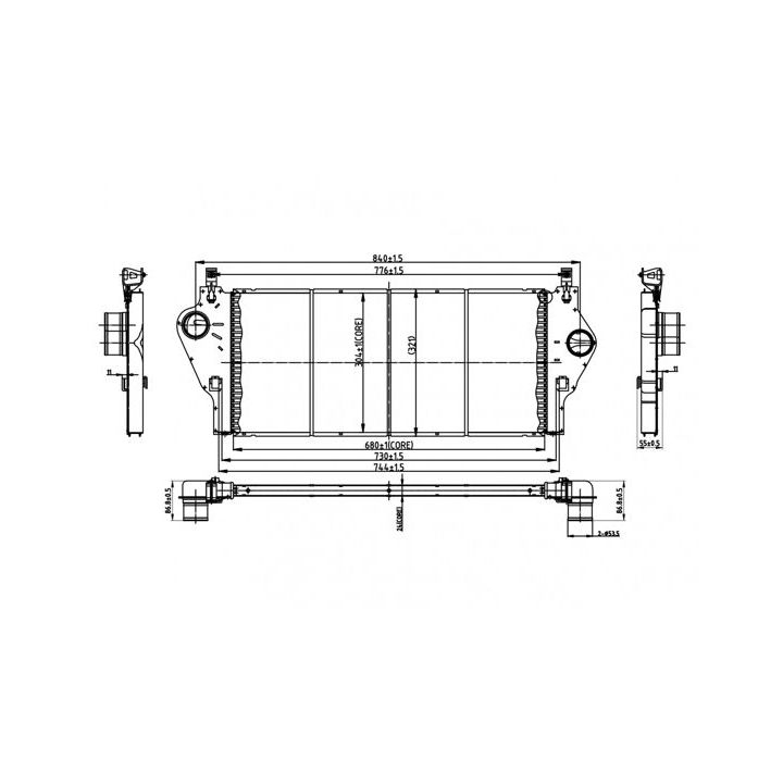 Tarpinis suslėgto oro aušintuvas, kompresorius HART 607 413