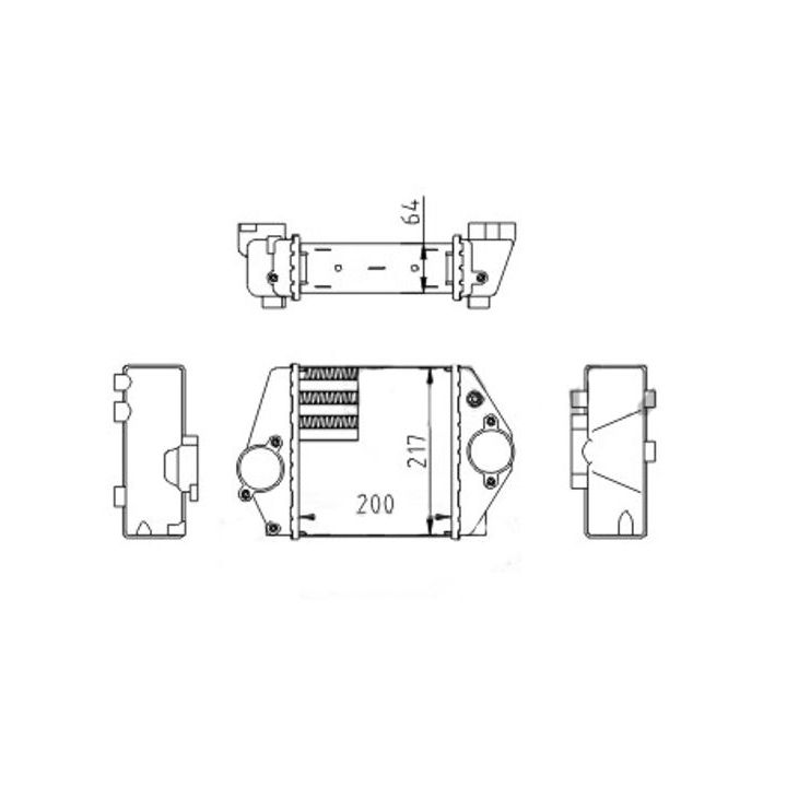 Tarpinis suslėgto oro aušintuvas, kompresorius HART 612 084