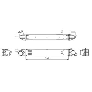 Tarpinis suslėgto oro aušintuvas, kompresorius HART 612 496