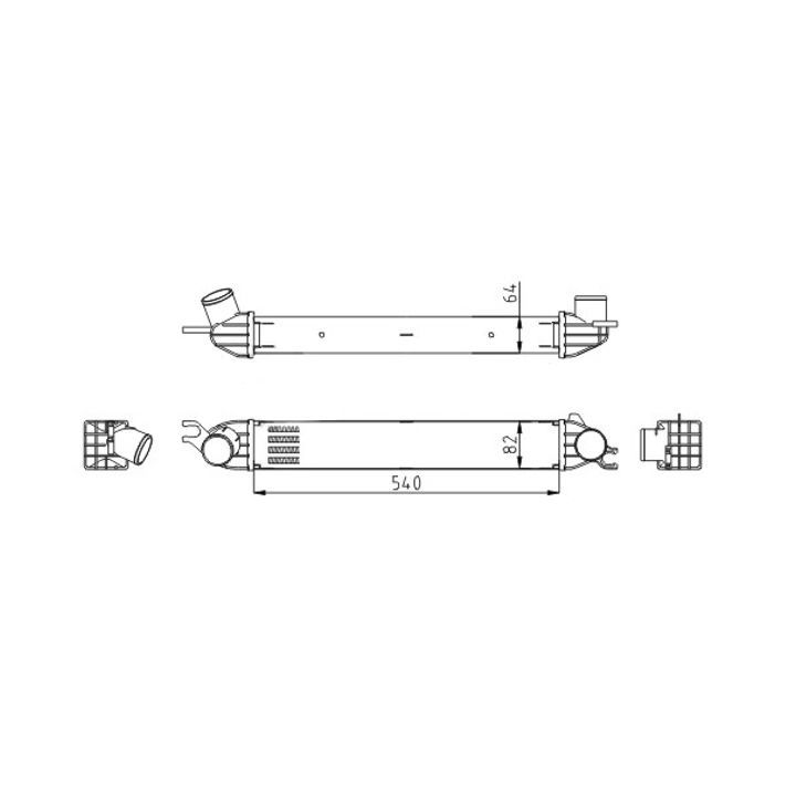 Tarpinis suslėgto oro aušintuvas, kompresorius HART 612 496