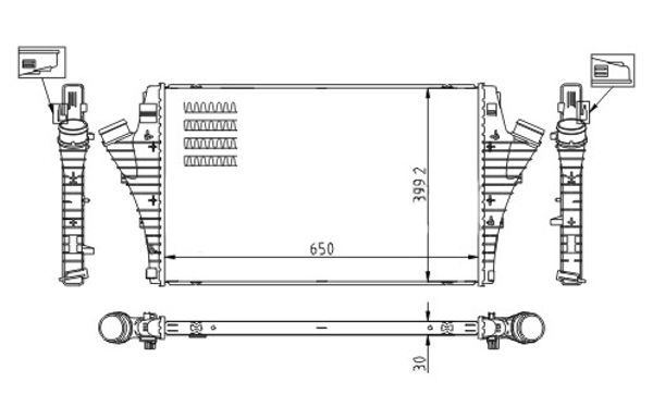 Tarpinis suslėgto oro aušintuvas, kompresorius HART 612 524