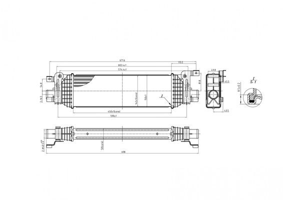 Tarpinis suslėgto oro aušintuvas, kompresorius HART 612 531