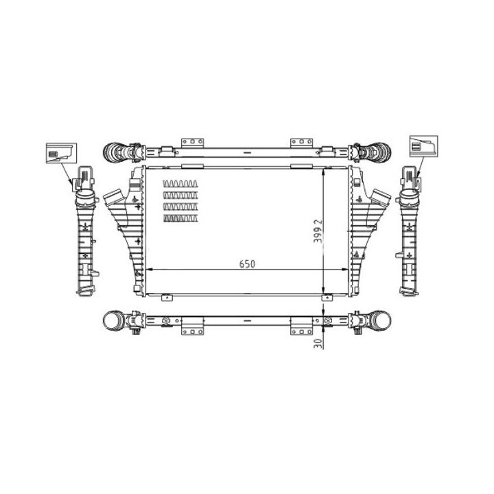 Tarpinis suslėgto oro aušintuvas, kompresorius HART 612 725