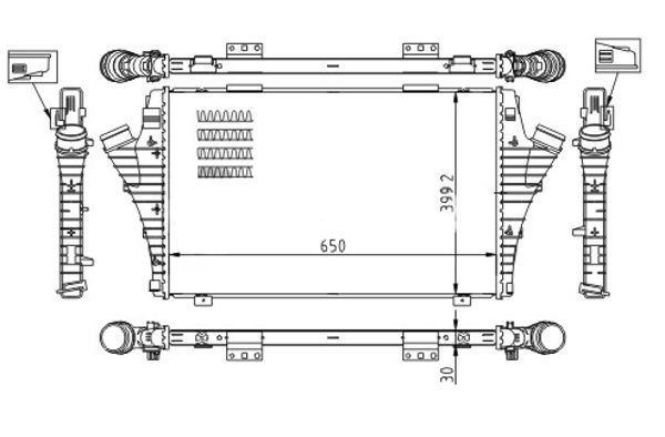 Tarpinis suslėgto oro aušintuvas, kompresorius HART 612 725